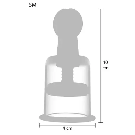Nippelsauger mit Schraube x2, S/M oder M/L - Nipple & Clitoral Suckers