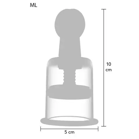 Nippelsauger mit Schraube x2, S/M oder M/L - Nipple & Clitoral Suckers