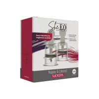 Tepelzuigers met schroef x2, S/M of M/L - Nipple & Clitoral Suckers