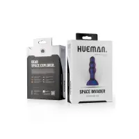 Oplaadbare vibrerende anaalplug met percussie 13,9 cm - Space Invader