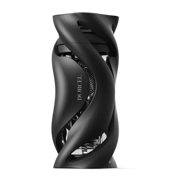 Masturbador manual con funda transparente y carcasa negra - Deep Blow