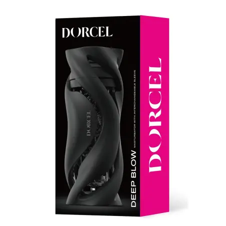Manueller Masturbator mit transparenter Hülle, schwarz - Deep Blow