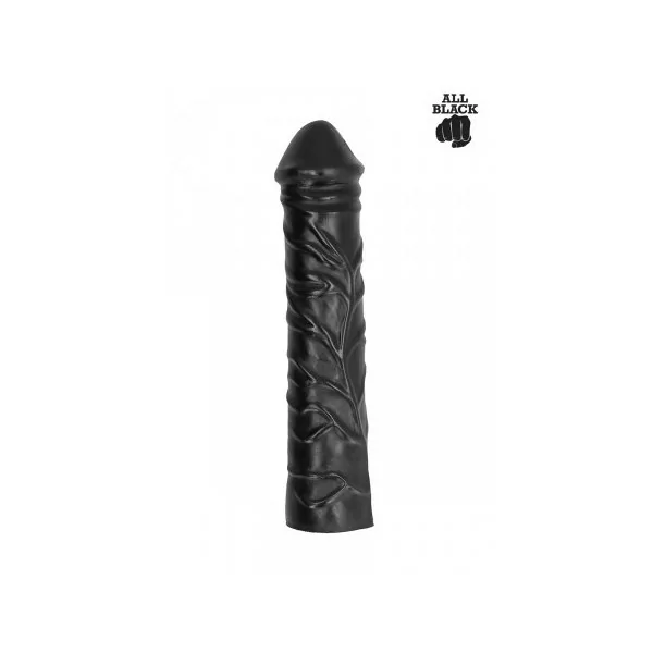 Consolador Vinilo Negro 33 cm x 6,5 cm - AllBlack - All Black (37,49 €) | Poppers Express