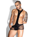 Herencombishort Mesh Zwart - Asymmetrische Band