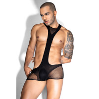 Combishort Hombre Mesh Negro - Tirante Asimétrico