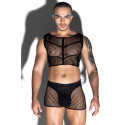 Herenset Crop Top en Boxer Visnet Zwart