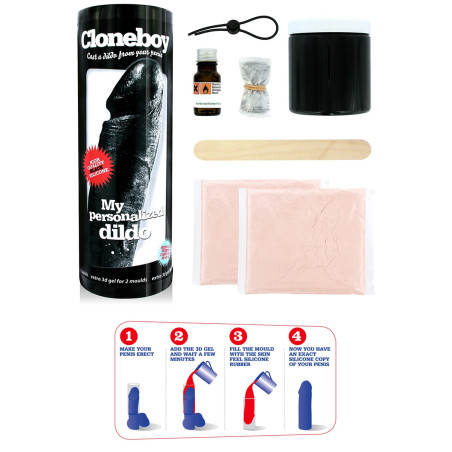Kit Calco Pene per Dildo in Silicone Nero - My Personalized Dildo