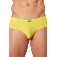 Slip homme jaune coupe mini short en lycra - Sunny