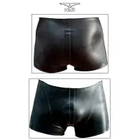 Zwarte latex short heren met anatomische snit - Rubber Shorts