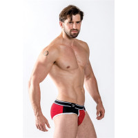 Push-up slip heren rood katoen met geometrisch motief - Urban Castro