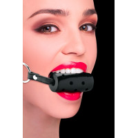 Mordaça de barra cilíndrica furada e correias de couro - Cylinder Gag