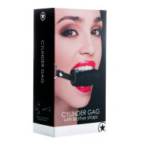 Mordaça de barra cilíndrica furada e correias de couro - Cylinder Gag