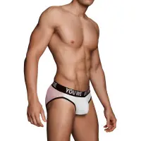 Slip homme blanc dos transparent en mesh - MX090