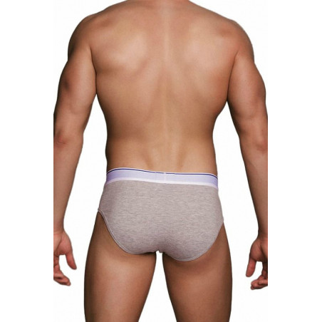 Men's Classic Heather Grey Brief with Front Opening - MC088
