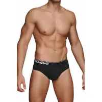 Klassischer Herren-Slip Schwarz mit Eingriff vorn - MC088