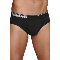 Slip uomo classico nero con apertura frontale - MC088