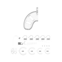 Cage de chasteté transparente 9 cm avec plug anal - ManCage 10