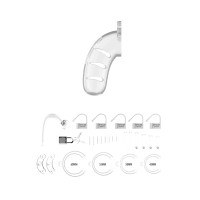 Cage de chasteté transparente 11,5 cm avec plug anal - ManCage 11