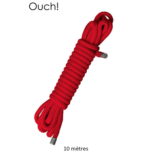 Corde de bondage japonaise nylon rouge 10 m - Japanese Rope