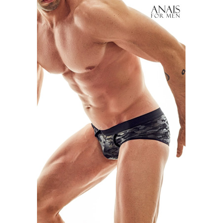 Men's Metallic Black Camouflage Trunks - Elektro