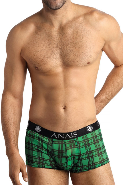 Boxer homme à carreaux écossais vert et noir - Magic