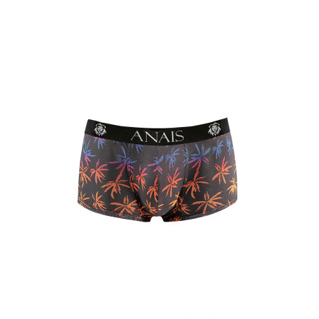 Bóxer de hombre de rejilla negra con palmeras multicolor - Chill