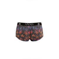Boxer homem de rede preta com palmeiras multicolores - Chill