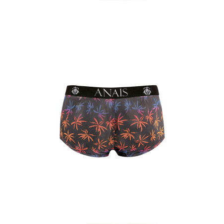 Boxer homem de rede preta com palmeiras multicolores - Chill