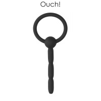 Sonda uretrale in silicone con anello nera 10,5 cm Ø 8 mm