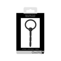 Harnröhrensonde Silikon mit Ring schwarz 10,5 cm Ø 8 mm