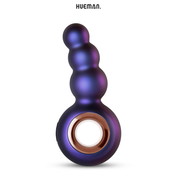 Rechargeable Vibrating Butt Plug, 3 Balls, 10 Modes - Outer Space