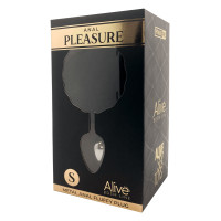 Plug Metálico Liso Cola de Conejo Negra Talla S 7 cm - Fluffy