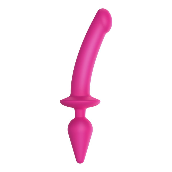 Dildo Plug 2 in 1 Fucsia, XXL - Switch Plug-In Semi-Realistic