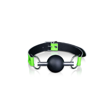 Adjustable Silicone Ball Gag, Glow in the Dark - Glow in the Dark