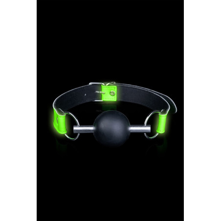 Ballknebel Silikon nachleuchtend verstellbar - Glow in the Dark