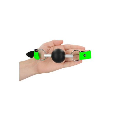 Ballknebel Silikon nachleuchtend verstellbar - Glow in the Dark