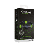 Bâillon boule silicone phosphorescent réglable - Glow in the Dark