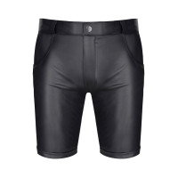 Bermuda homme wetlook noir à poches - Red Mark