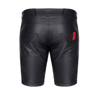 Bermudas de hombre wetlook negras con bolsillos - Red Mark