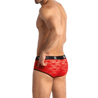 Shorty heren van rood kant met zwarte bies - Brave
