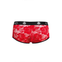 Shorty uomo in pizzo rosso con bordino nero - Brave