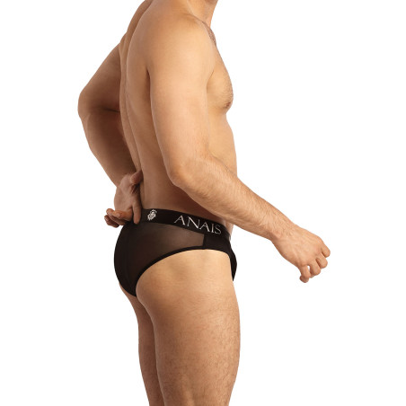 Slip de hombre de tul negro transparente - Eros