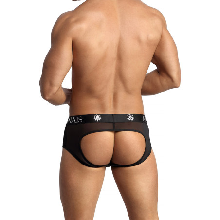 Jock bikini zwart transparant tule voor heren - Eros