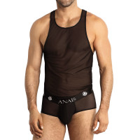 Sheer Black Tulle Racerback Tank Top for Men - Eros