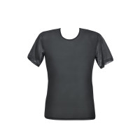 T-shirt zwart transparant tule aansluitend voor heren - Eros