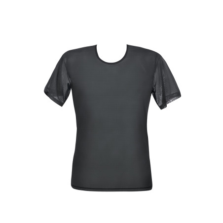 T-Shirt transparenter schwarzer Tüll körpernah für Herren - Eros