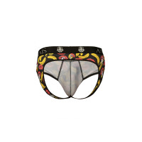 Banana and Lips Print Jock Bikini for Men - Banana