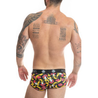 Banana and Lips Print Shorty Trunks for Men - Banana