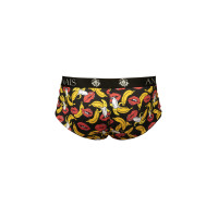 Banana and Lips Print Shorty Trunks for Men - Banana