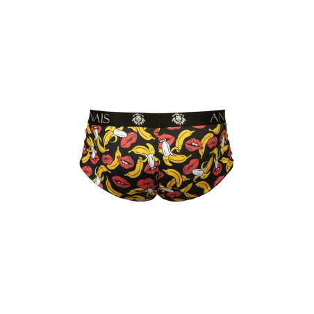 Banana and Lips Print Shorty Trunks for Men - Banana
